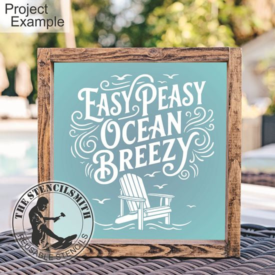 10533 Easy Peasy Ocean Breezy Stencil - The Stencilsmith