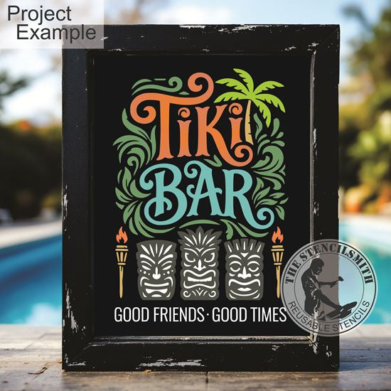 10535 Tiki Bar Stencil - The Stencilsmith