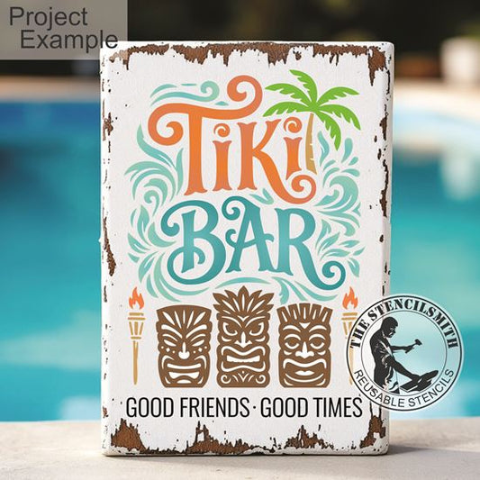 10535 Tiki Bar Stencil - The Stencilsmith