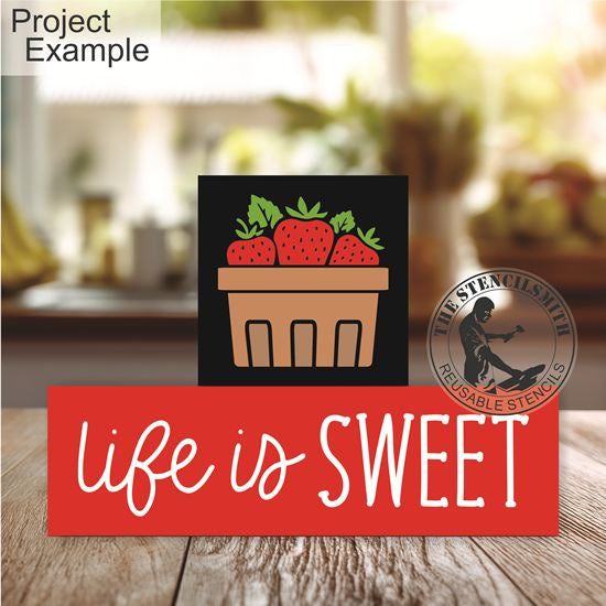 10537 Life Is Sweet Block Stencil Set - The Stencilsmith