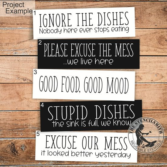 10544 Funny Kitchen Stencils - The Stencilsmith