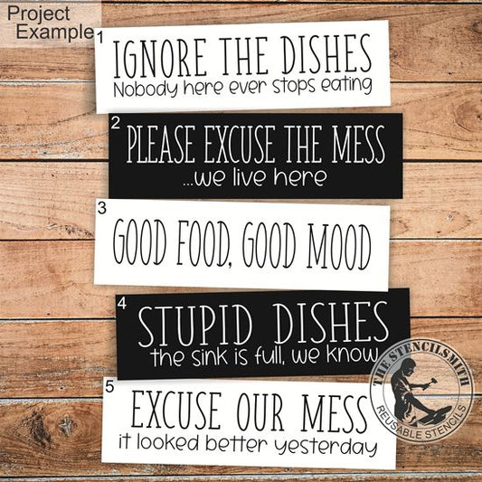 10544 Funny Kitchen Stencils - The Stencilsmith