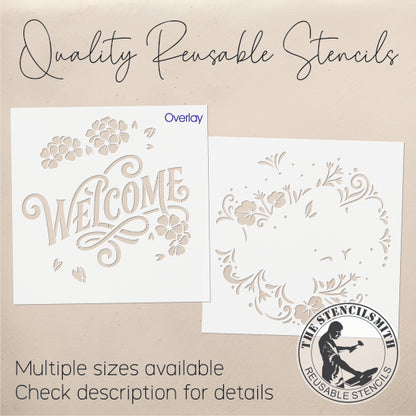 10547 Welcome Geranium Stencil - The Stencilsmith
