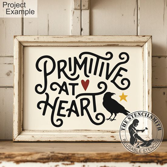 10548 Primitive At Heart Stencil - The Stencilsmith