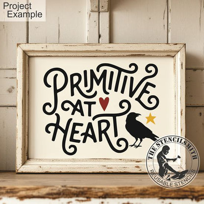10548 Primitive At Heart Stencil - The Stencilsmith