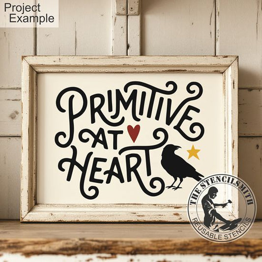 10548 Primitive At Heart Stencil - The Stencilsmith