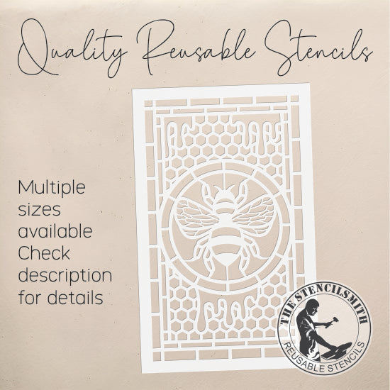 10550 Bee Stained Glass Stencil - The Stencilsmith
