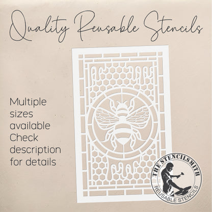10550 Bee Stained Glass Stencil - The Stencilsmith