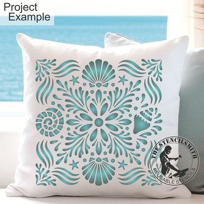 10556 Coastal Tile Stencil - The Stencilsmith