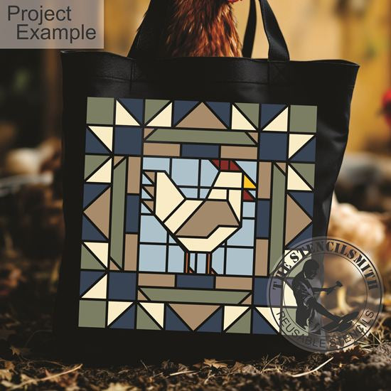 10559 Chicken Quilt Stencil - The Stencilsmith