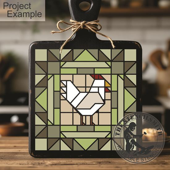 10559 Chicken Quilt Stencil - The Stencilsmith