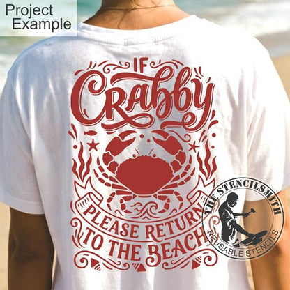 10562 If Crabby Stencil - The Stencilsmith