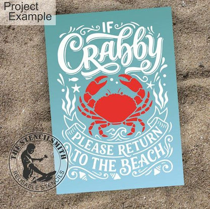 10562 If Crabby Stencil - The Stencilsmith