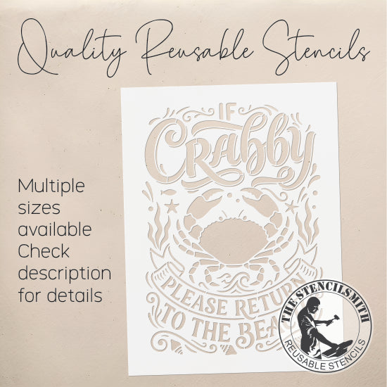 10562 If Crabby Stencil