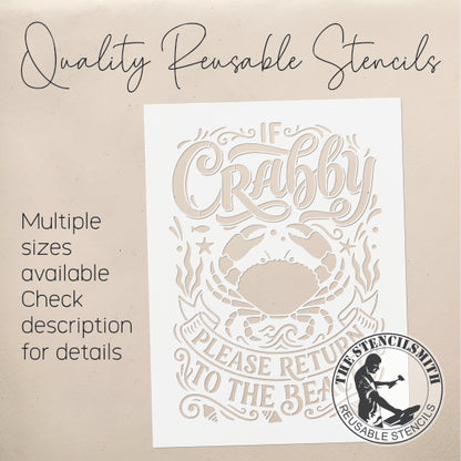10562 If Crabby Stencil