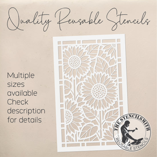 10563 Sunflower Stained Glass Stencil