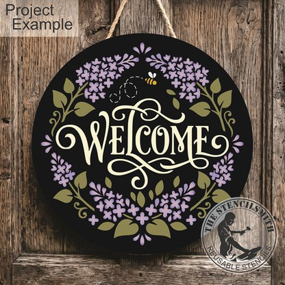 10564 Welcome Lilac Stencil