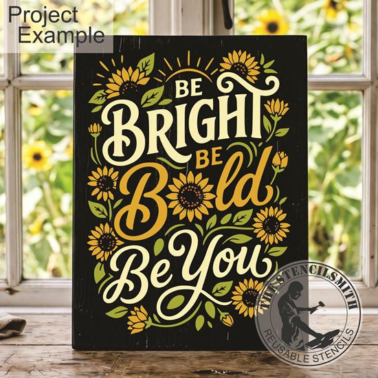 10567 Be Bright Sunflower Stencil