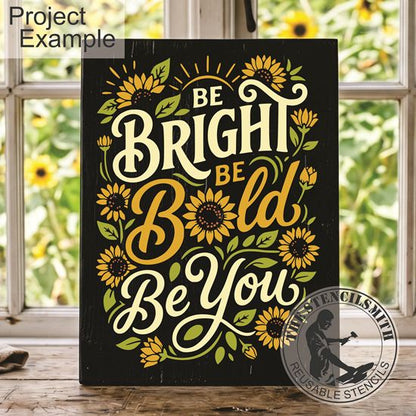 10567 Be Bright Sunflower Stencil