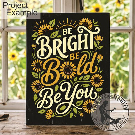 10567 Be Bright Sunflower Stencil