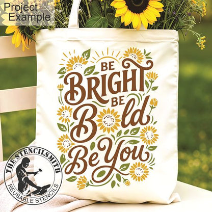 10567 Be Bright Sunflower Stencil