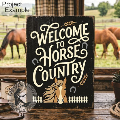 10568 Welcome To Horse Country Stencil