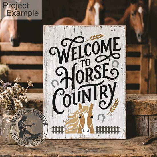 10568 Welcome To Horse Country Stencil