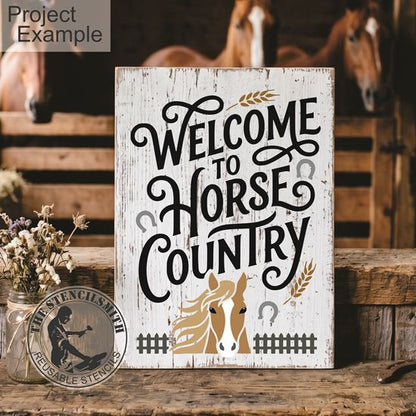 10568 Welcome To Horse Country Stencil