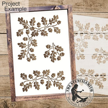 10576 Acorn Corner and Border Stencil