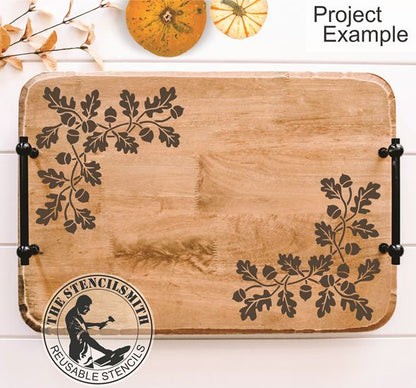 10576 Acorn Corner and Border Stencil