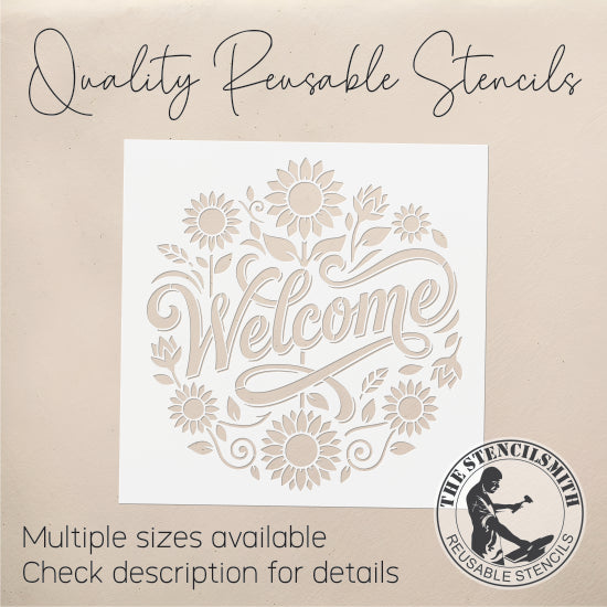 10578 Welcome Sunflower Stencil