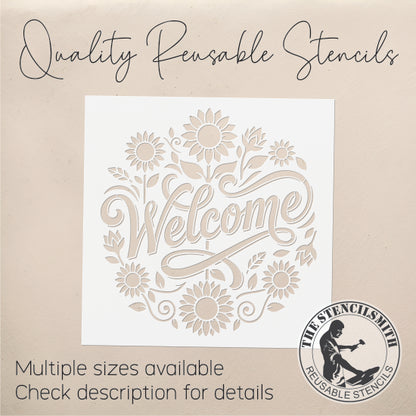 10578 Welcome Sunflower Stencil
