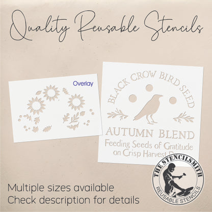 10579 Black Crow Bird Seed Stencil