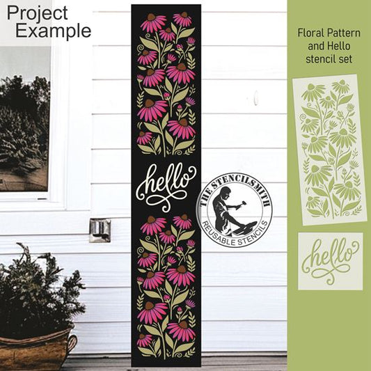 10580 Hello Coneflower Stencil Set