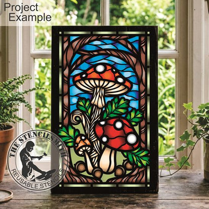 10550 Mushroom Stained Glass Stencil