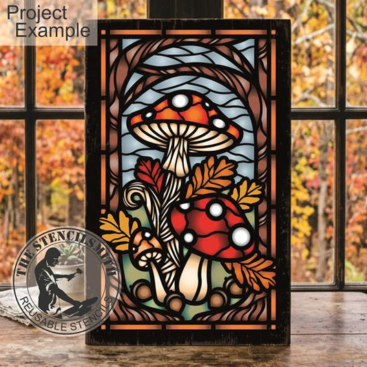 10550 Mushroom Stained Glass Stencil