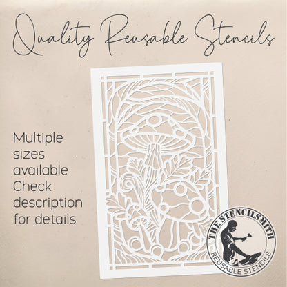 10581 Mushroom Stained Glass Stencil