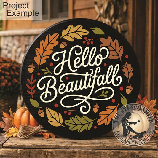 10583 Hello Beautifall Stencil