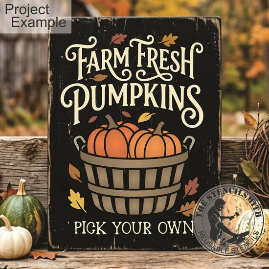 10584 Farm Fresh Pumpkins Stencil