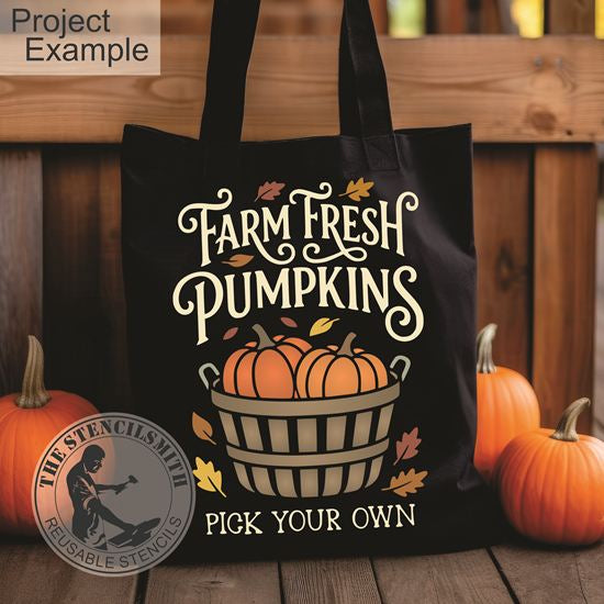 10584 Farm Fresh Pumpkins Stencil