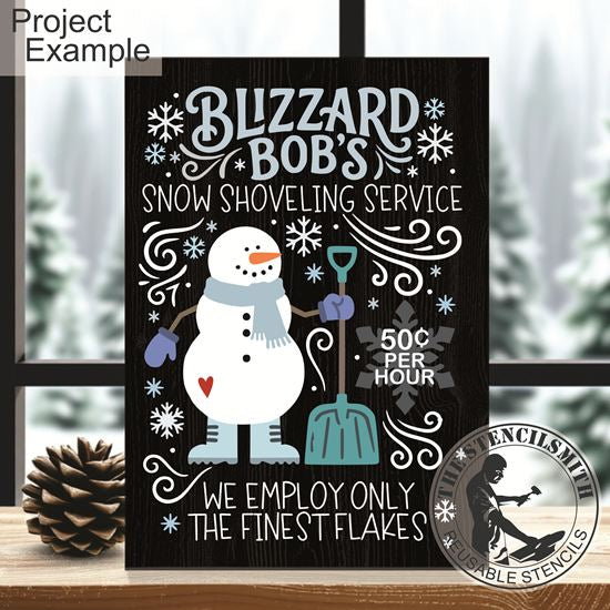 10590 Blizzard Bob's Snow Shoveling Stencil