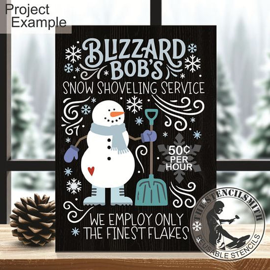 10590 Blizzard Bob's Snow Shoveling Stencil