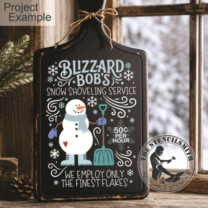 10590 Blizzard Bob's Snow Shoveling Stencil