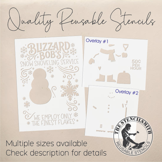 10590 Blizzard Bob's Snow Shoveling Stencil