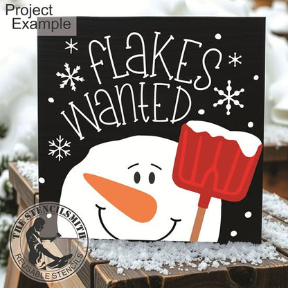 10592 Flakes Wanted Stencil