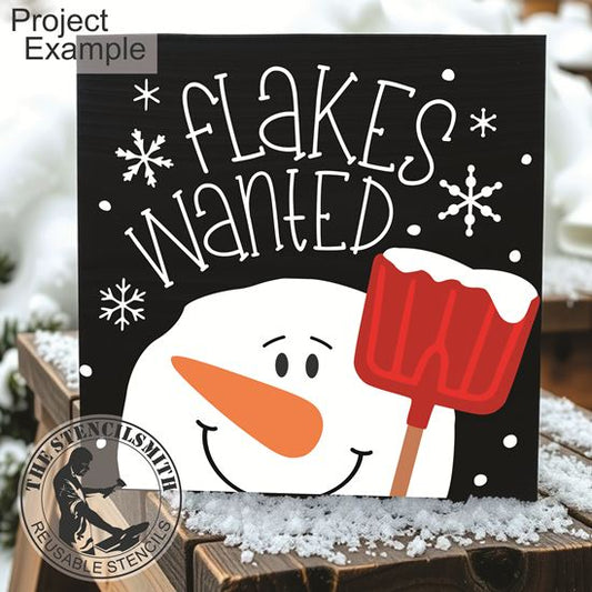 10592 Flakes Wanted Stencil