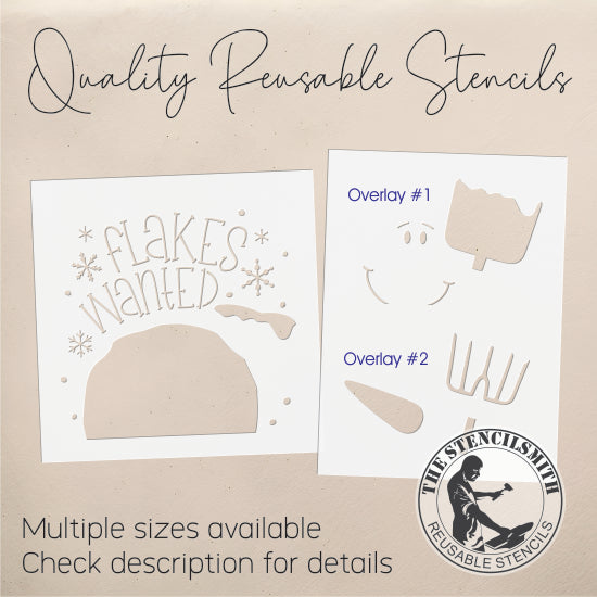 10592 Flakes Wanted Stencil