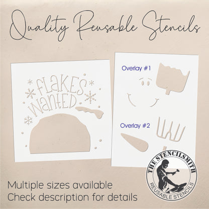10592 Flakes Wanted Stencil