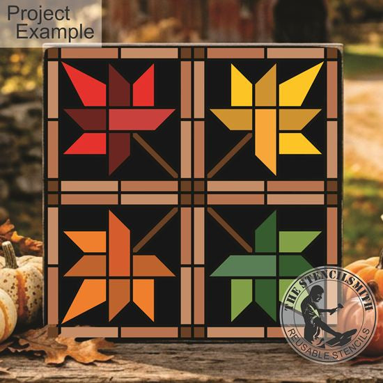 10595 Fall Leaf Quilt Stencil