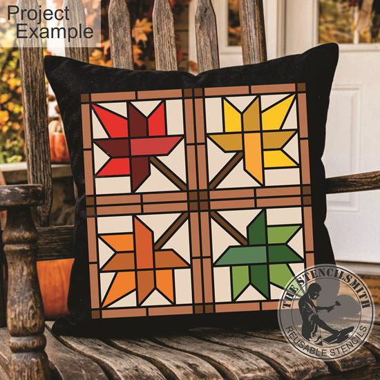 10595 Fall Leaf Quilt Stencil